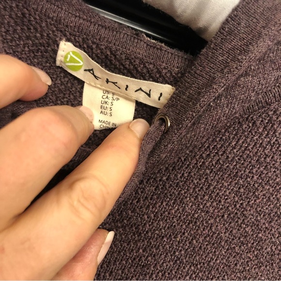 Dakini size small plum waffle knit sweater dress long sleeve with hood - Picture 12 of 16